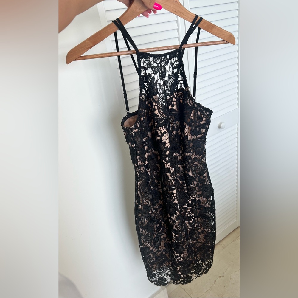 Guess Black Lace Detail Dress